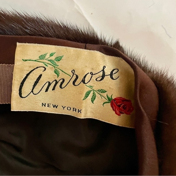 Vintage Brown Fur Hat by Ambrose New York - Picture 2 of 5